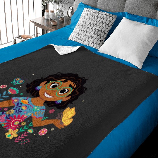 Disney Encanto Mirabel Spring Easter Butterflies and Flowers Baby Blankets