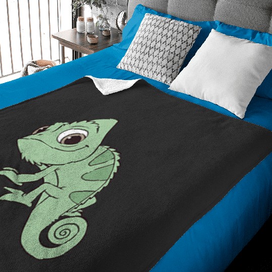 Disney Tangled Pascal Cute Pose Left Chest Pocket Logo Baby Blankets