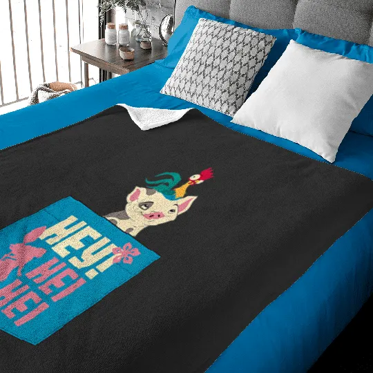 womens disney moana pua hey hei hei Baby Blankets