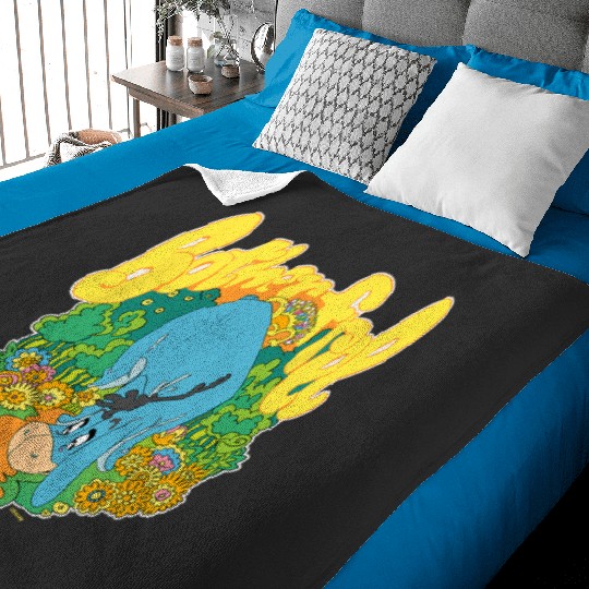 Disney Winnie the Pooh Eeyore Bother Free Sixties Retro Baby Blankets