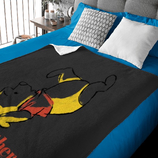 Disney Winnie The Pooh Oh Brother Handstand Art Logo Baby Blankets