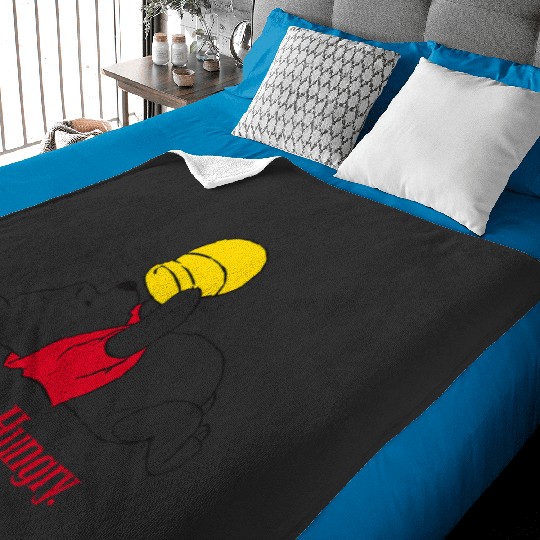 Disney Winnie The Pooh Stay Hungry Honey Pot Logo Baby Blankets