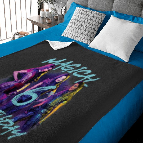 Disney Descendants 3 Magical 6th Birthday Group Poster Baby Blankets