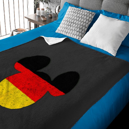 Disney Mickey Mouse Logo Germany Flag Fill Baby Blankets
