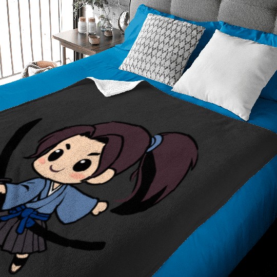 Just A Girl Who Loves Anime Sticker2: Disney Mulan Anime Mushu, Mulan and Mushu Baby Blankets
