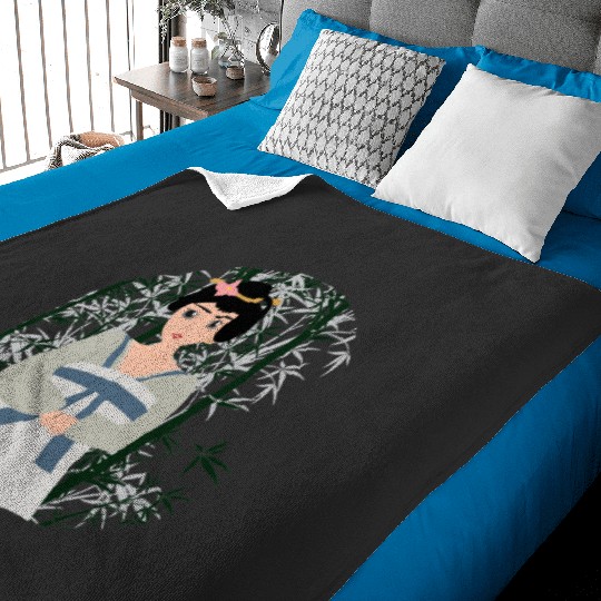 Chibi Ghost Fenghua Sticker: Disney Mulan Anime Mushu, Mulan and Mushu Baby Blankets