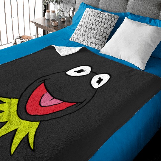 Kids Disney The Muppets Kermit Frog Happy Big Face Toddler Baby Blankets