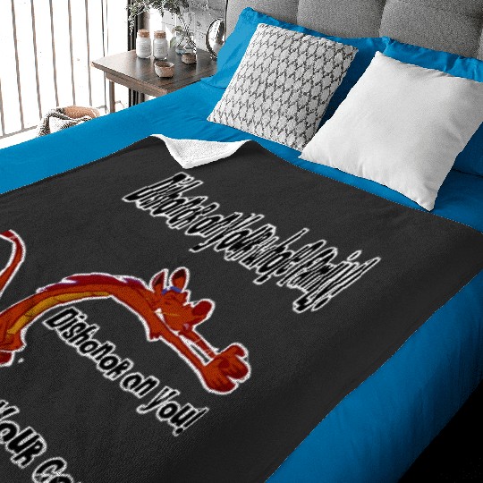 MULAN Throw Blanket: Disney Mulan Anime Mushu, Mulan and Mushu Baby Blankets