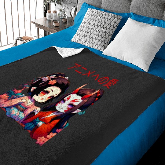 Kyoto bamboo foest  : Disney Mulan Anime Mushu, Mulan and Mushu Baby Blankets