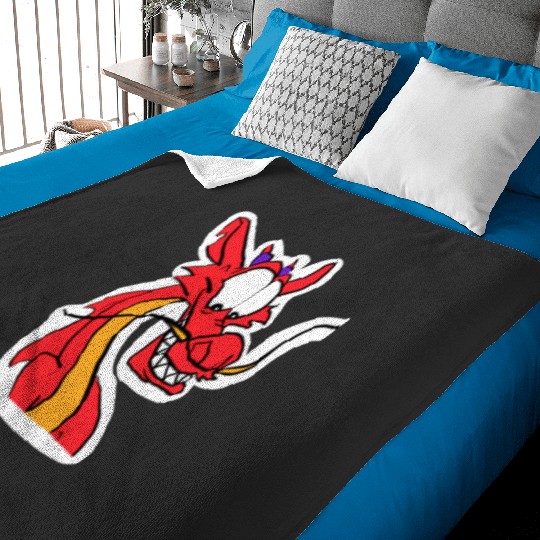 Mushu Chinese Dragon  : Disney Mulan Anime Mushu, Mulan and Mushu Baby Blankets