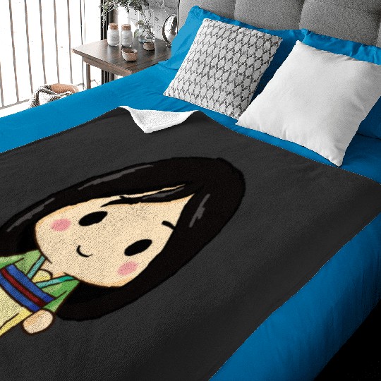 Captain and the Huns Sticker: Disney Mulan Anime Mushu, Mulan and Mushu Baby Blankets