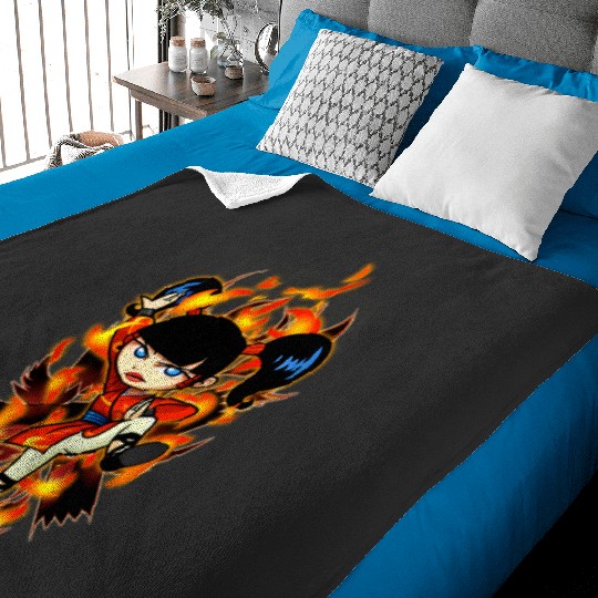 Kagura pinup Sticker: Disney Mulan Anime Mushu, Mulan and Mushu Baby Blankets