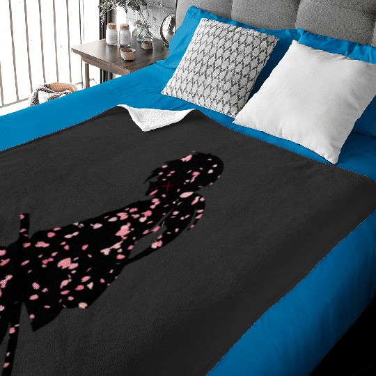 Samurai girl Sticker2: Disney Mulan Anime Mushu, Mulan and Mushu Baby Blankets