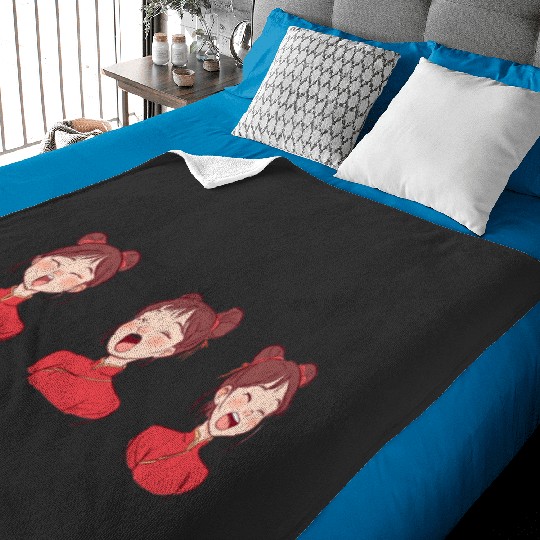 chibi geisha  : Disney Mulan Anime Mushu, Mulan and Mushu Baby Blankets