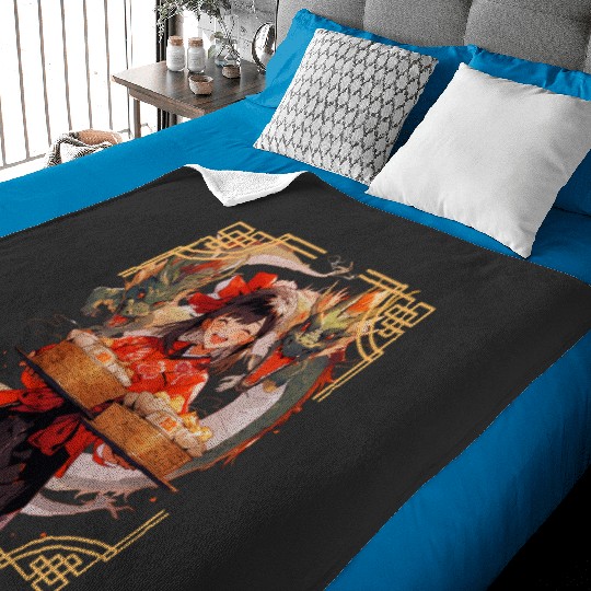 Warrior woman Sticker: Disney Mulan Anime Mushu, Mulan and Mushu Baby Blankets