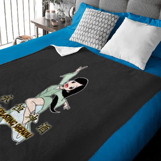 Dragonic samurai Sticker: Disney Mulan Anime Mushu, Mulan and Mushu Baby Blankets