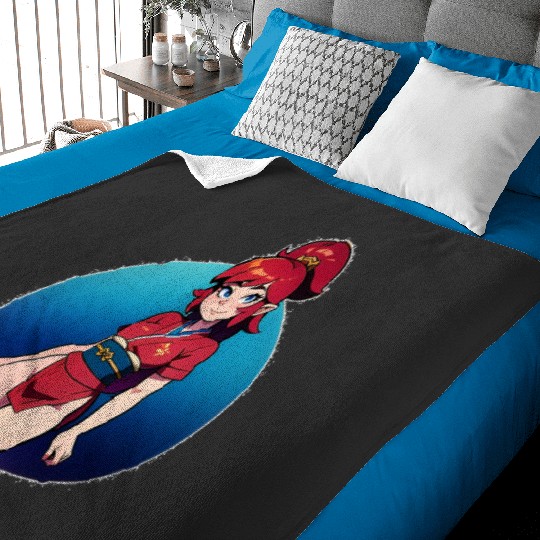 Chinese warrior princess Sticker: Disney Mulan Anime Mushu, Mulan and Mushu Baby Blankets