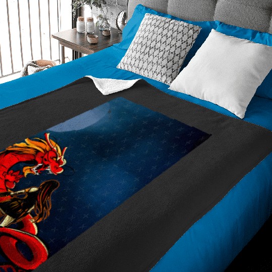 The flower that blooms in adversity is the most rare and beautiful and all Poster: Disney Mulan Anime Mushu, Mulan and Mushu Baby Blankets