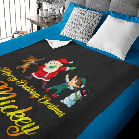 Name - Dabbing Santa Claus Elf Reindeer Snowman - Merry Dabbing Christmas  : Mickey Disney Christmas, Disney Christmas Baby Blankets