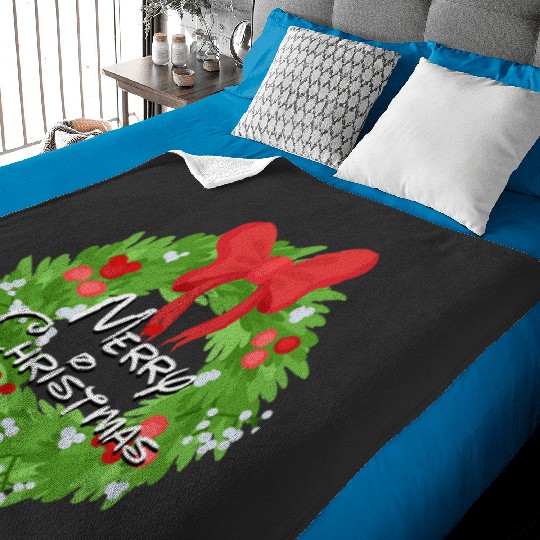 Merry Christmas Wreath House  Mouse Style  : Mickey Disney Christmas, Disney Christmas Baby Blankets