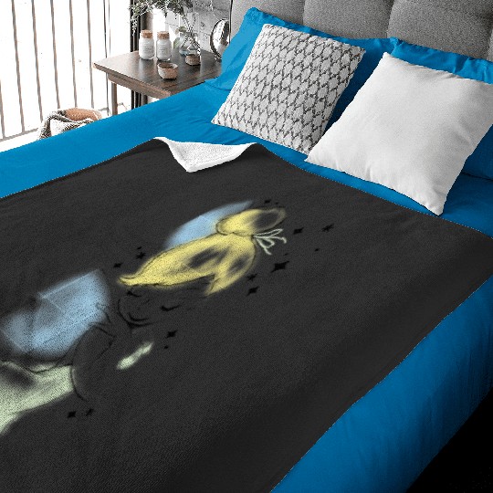 Disney Peter Pan Tinkerbell Airbrush Style Sketch Baby Blankets