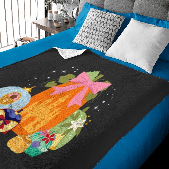 Disney Princess Pumpkins Fall Princesses and Pumpkin Castle Baby Blankets