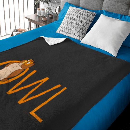 Disney Winnie The Pooh Owl Classic Lettering Baby Blankets