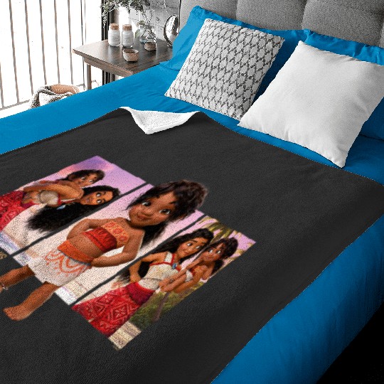 Disney Moana 2 Sisters Simea and Moana Ocean Connects Us Baby Blankets