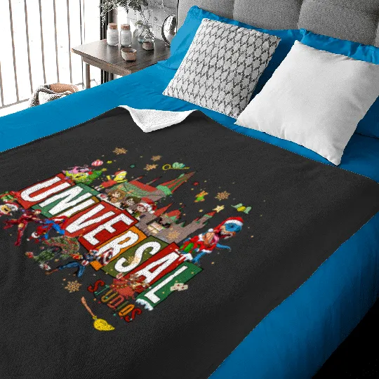 Universal Studios Christmas Baby Blankets, Disneyland Christmas