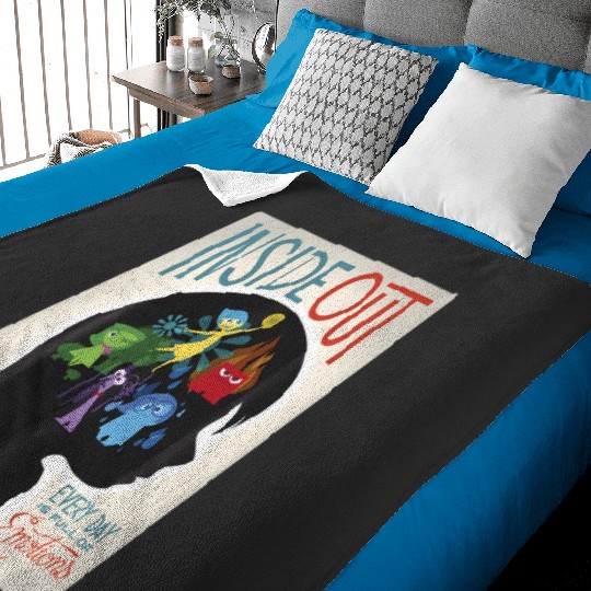 Disney Pixar Inside Out Silhouette Movie Poster Baby Blankets