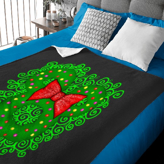 Magical mouse Christmas wreath  : Mickey Disney Christmas, Disney Christmas Baby Blankets