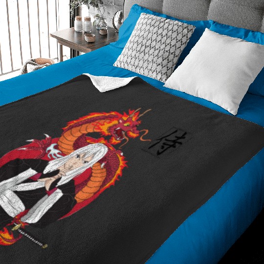 Red Lizard  : Disney Mulan Anime Mushu, Mulan and Mushu Baby Blankets