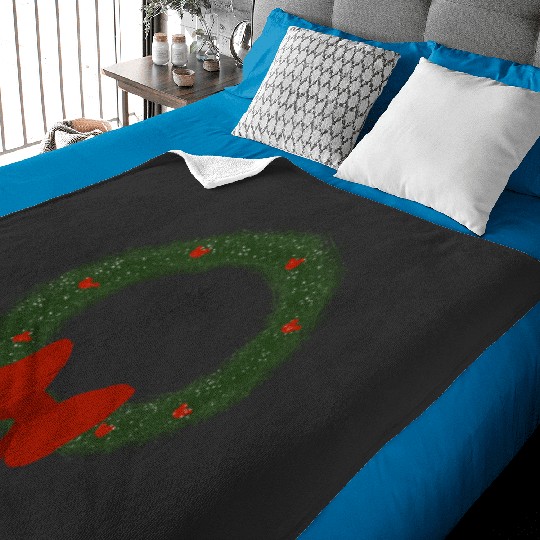 Christmas Wreath  : Mickey Disney Christmas, Disney Christmas Baby Blankets