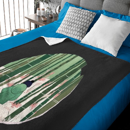 Kawaii Samurai Girl Theme Sticker1: Disney Mulan Anime Mushu, Mulan and Mushu Baby Blankets