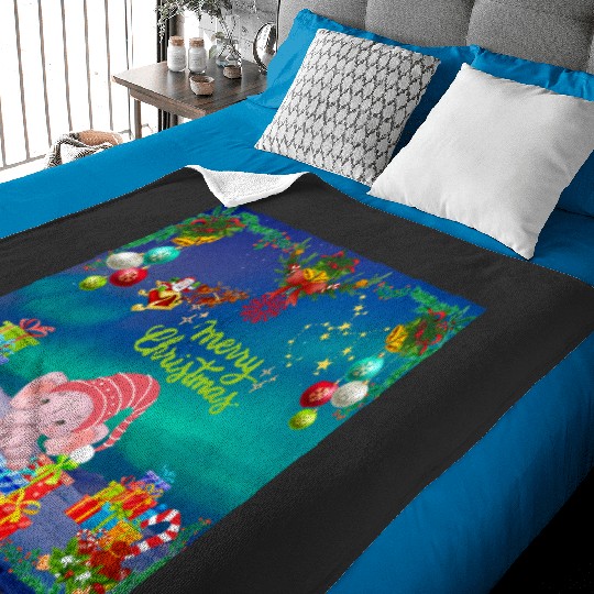 Discover Festive and Holiday Elephant Sticker27, Disney Elephant Dumbo Christmas , Dumbo Christmas Baby Blankets