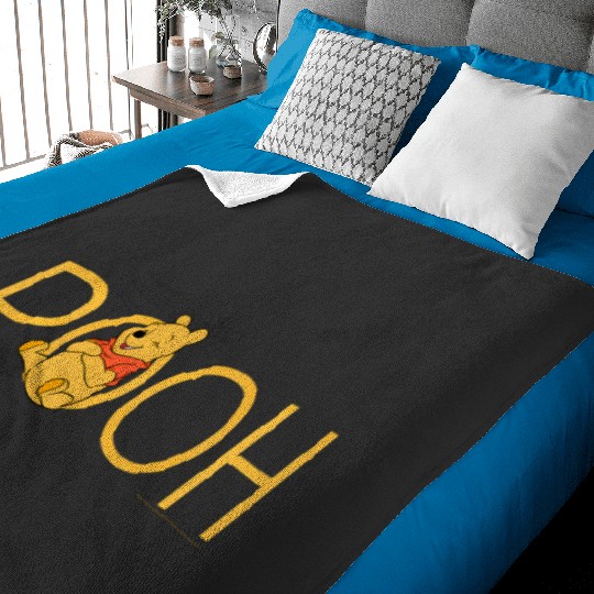 Disney Winnie The Pooh Classic Lettering Baby Blankets