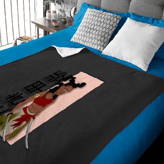 Red Chinese Dragon fighting a Beautiful Girl Sticker: Disney Mulan Anime Mushu, Mulan and Mushu Baby Blankets