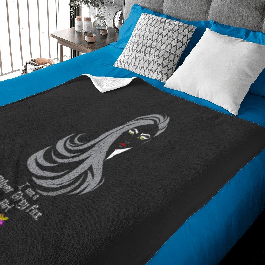 I am a silver grey fox Girl [ White logo on dark top]   SALE!! : Disney Villains Maleficent , Maleficent Gift S-5XL Baby Blankets