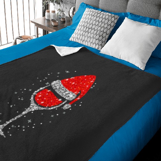 Discover Christmas Wine Glass Snowflakes Santa Hat Red Wine  : Mickey Disney Christmas, Disney Christmas Baby Blankets