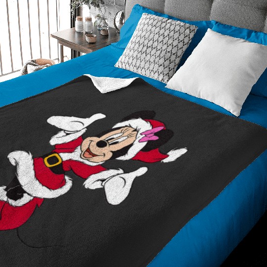 Discover Santa Cute Girl Cartoon Mouse Holiday Christmas  : Mickey Disney Christmas, Disney Christmas Baby Blankets
