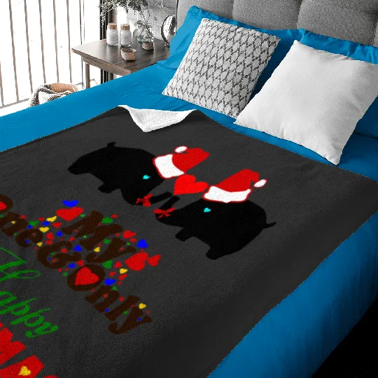 Discover My One  Only-Cute Elephant Couple's Happy Christmas Comforter, Disney Elephant Dumbo Christmas , Dumbo Christmas Baby Blankets