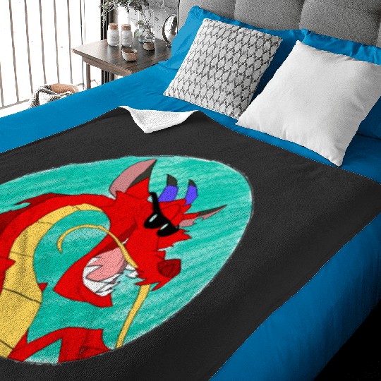 Mushu and Cricket Kids 1: Disney Mulan Anime Mushu, Mulan and Mushu Baby Blankets