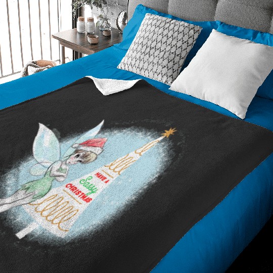 Discover Disney Tinker Bell Sassy Christmas Holiday Baby Blankets