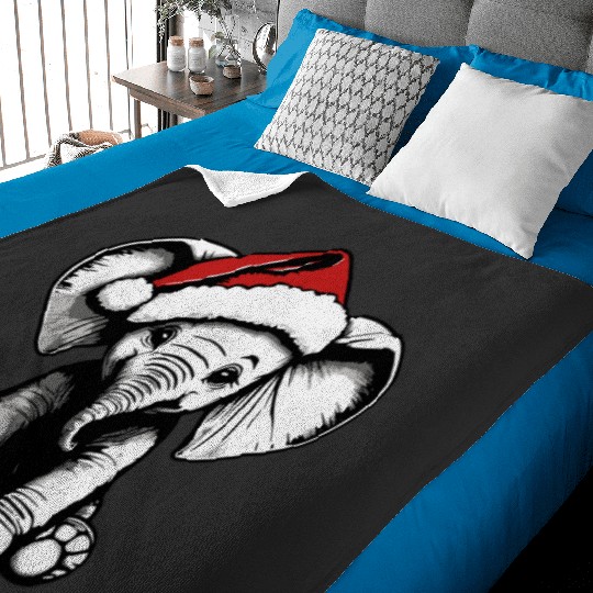 Discover Elephant with Santa Hat Greeting Card, Disney Elephant Dumbo Christmas , Dumbo Christmas Baby Blankets