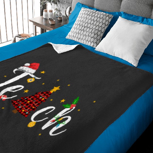 Funny Christmas Tree Santa Hat Candy Cane Xmas Teacher  1: Mickey Disney Christmas, Disney Christmas Baby Blankets