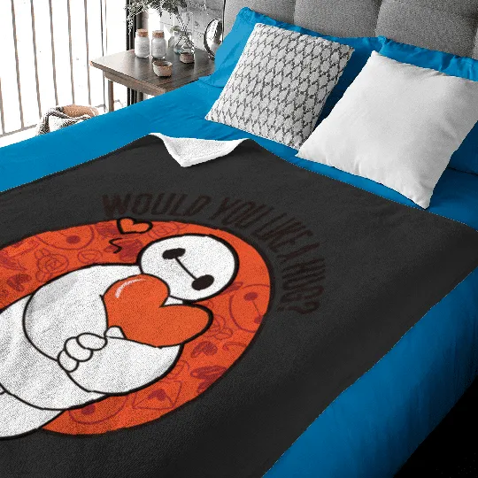 Disney Big Hero 6 Baymax Hug Valentine'S Graphic Hoodie Baby Blankets