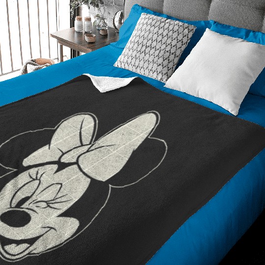Discover Disney Mickey And Friends Minnie Mouse Winking Portrait Baby Blankets