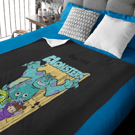 Discover Disney Pixarss Monsters Inc. Mike Sully Boo Group Sweatshirt Baby Blankets