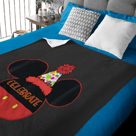 Discover Disney Mickey And Friends Birthday Mickey Party Hat Baby Blankets