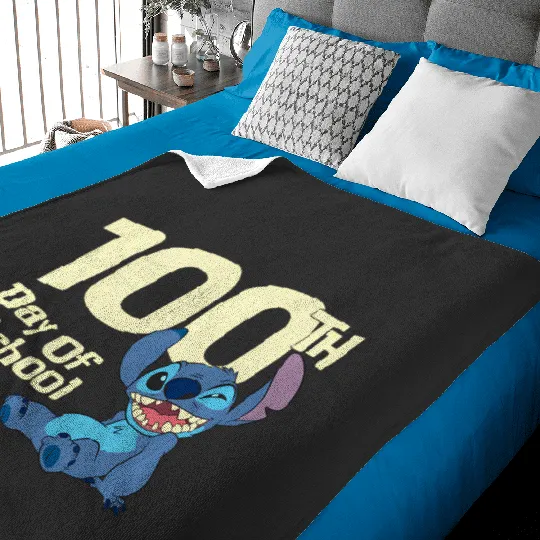 Discover Disney Lilo Stitch 100Th Day Of School Wink Baby Blankets